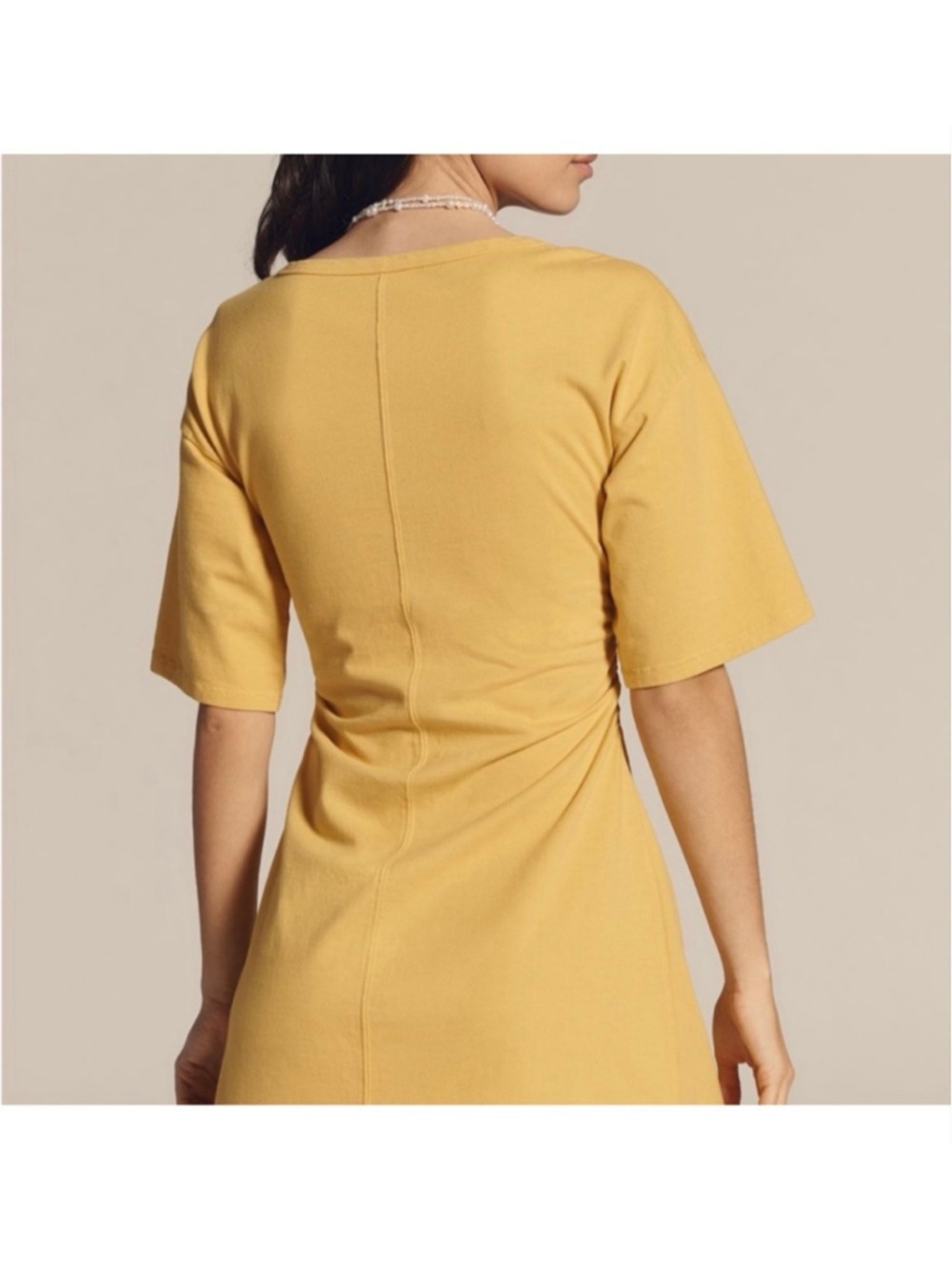 Women's Daily Practice by Anthropologie Yellow Mini Dress M - Picture 2 of 5